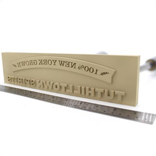  Custom Branding Iron with Personalized Text and Twig Border  3/4 x 1-1/2 - Made in USA